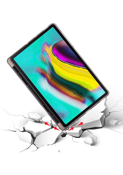 Galaxy Tab A7 10.4 T500 2020 Kılıf Tri Folding Kalem Bölmeli Standlı Kılıf