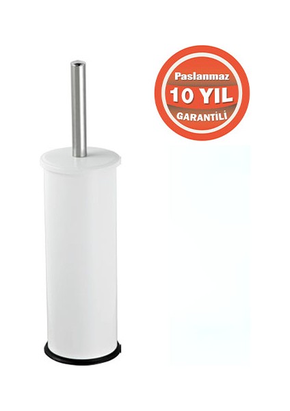 Paslanmaz Çelik Tuvalet Fırçası Klozet Fırçası Beyaz