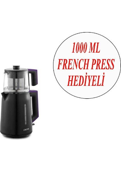 Çaycı ve Cam French Press 1000 ml