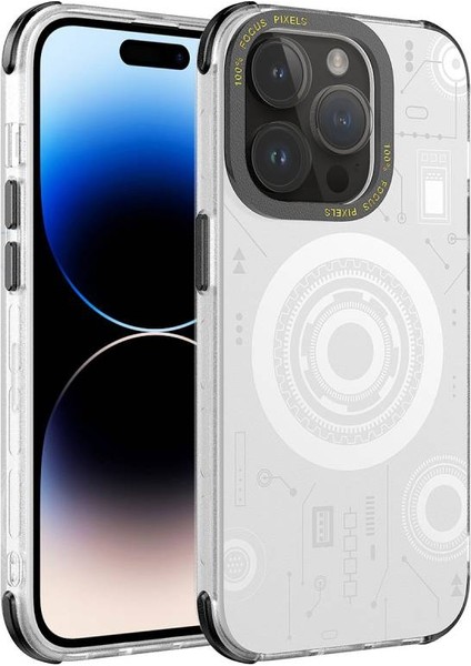 iPhone 14 Pro Kılıf Magsafe Şarj Özellikli Desenli Hot Kapak