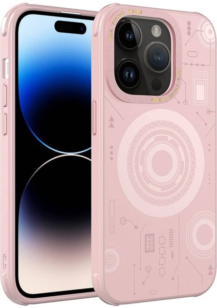 iPhone 14 Pro Max Kılıf Magsafe Şarj Özellikli Desenli Hot Kapak
