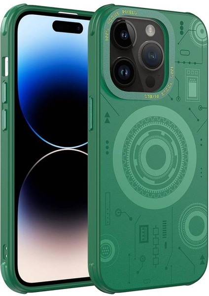 iPhone 14 Pro Max Kılıf Magsafe Şarj Özellikli Desenli Hot Kapak