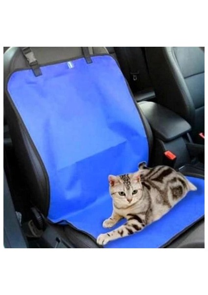 Evcil Hayvan Araç Arka Koltuk Kılıfı - Mavi (Taşıma Çantası Hediye)
