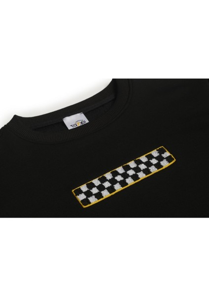 Siyah Bisiklet Yaka Sweat Bay fırsatları