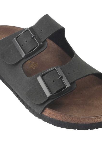 Lens Unisex Terlik Siyah Nubuk indirimleri
