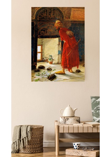 Osman Hamdi Bey'in Kaplumbağa Terbiyecisi Isimli Eseri Duvar Sticker