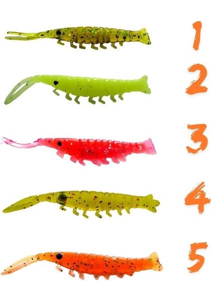 Olta Balıkçılık Mini Silikon Karides Yapay Yem