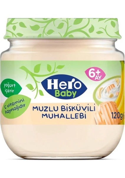 Kavanoz Maması 120GR Muzlu Bisküvili Muhallebi (9 Lu Set)