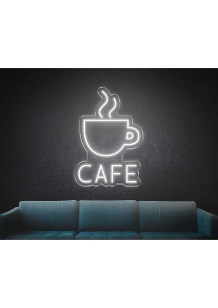 Cafe Yazılı ve Şekilli Neon Tabela