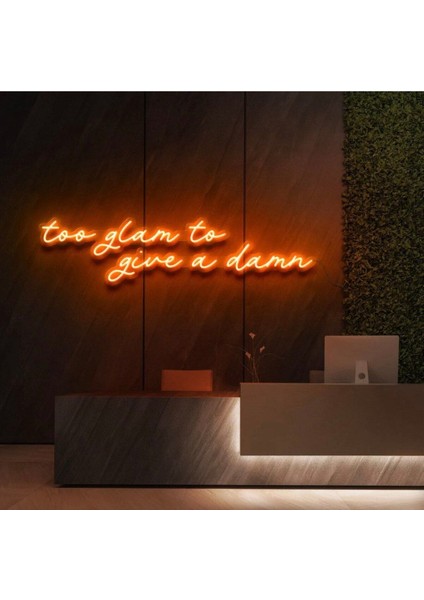 Too Glam To Give A Damn Yazılı Neon Tabela