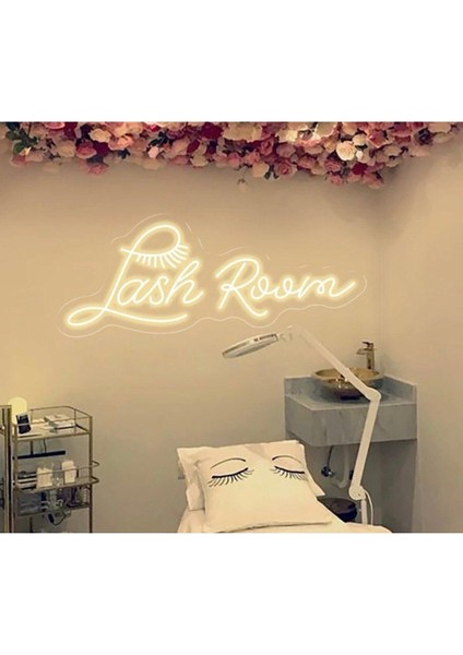 Lash Room Yazılı ve Şekilli Neon Tabela