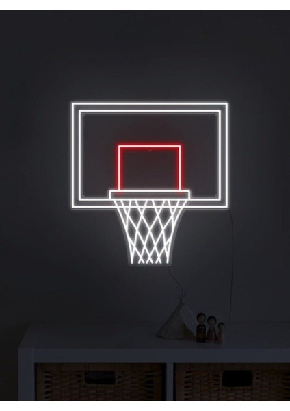 Basketbol Potası Figürlü Neon Tabela