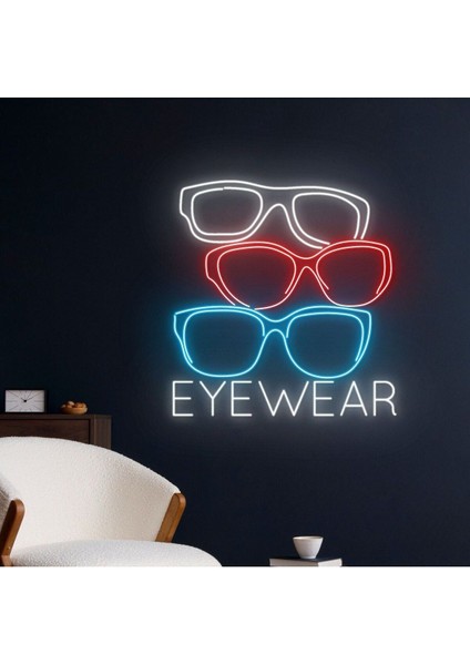 Eyewear Yazılı ve Şekilli Neon Tabela