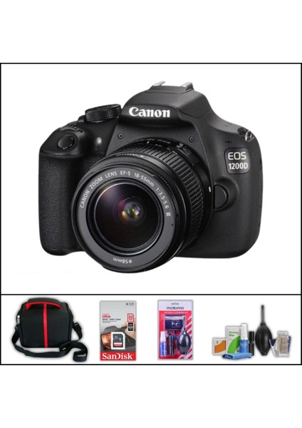 Eos 1200 D + 18-55 mm Lens Dslr Fotoğraf Makinesi (Çanta + 32 GB Kart + Temizlik Kiti Hediyeli)