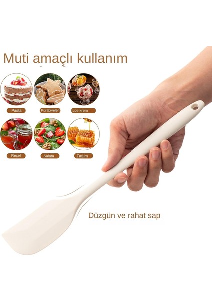 Isıya Dayanıklı Yanmaz Yapışmaz Silikon Spatula Seti 6 Parça Beyaz modelleri