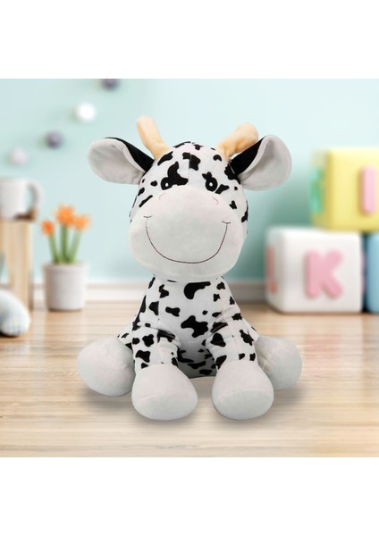 Puffy Friends Cow Sevimli Oyun ve Uyku Arkadaşım Inek 35 x 30 cm