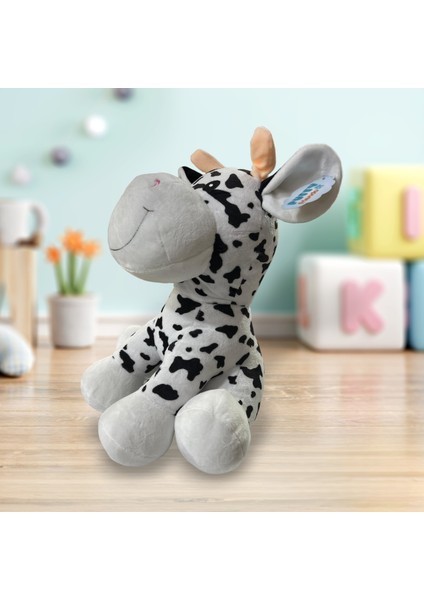 Puffy Friends Cow Sevimli Oyun ve Uyku Arkadaşım Inek 35 x 30 cm