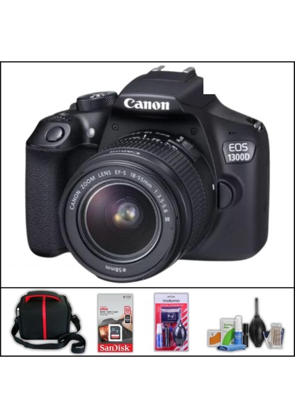 Eos 1300 D + 18-55 mm Lens Dslr Fotoğraf Makinesi (Çanta + 32 GB Sd Kart + Temizlik Kiti Hediyelidir)
