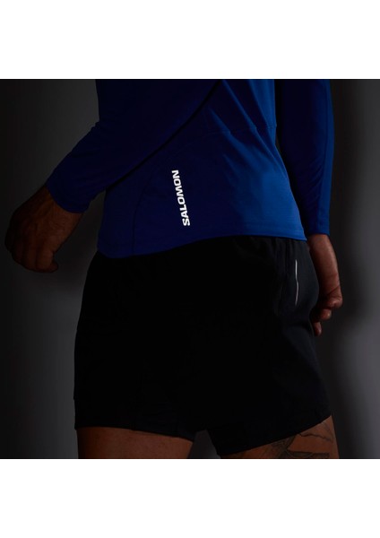 Cross Run Ls Erkek Koşu Tişört - Mavi