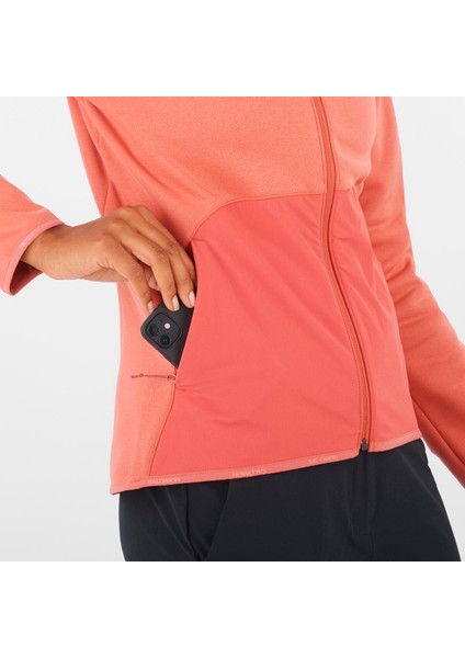 Essential Warm Kadın Tam Fermuar Polar - Turuncu