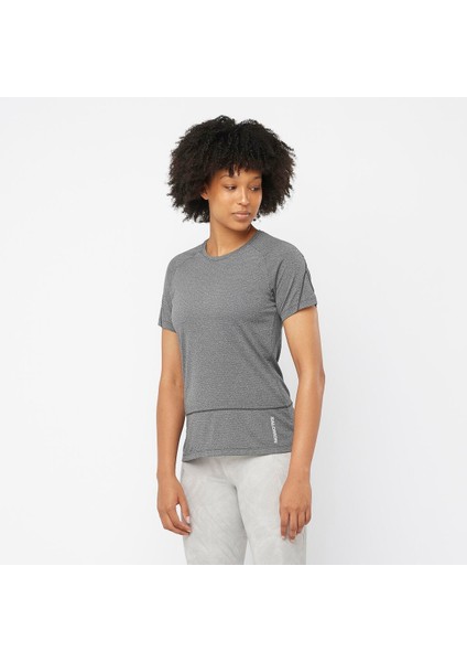 Cross Run Kadın Koşu Tişört - Gri