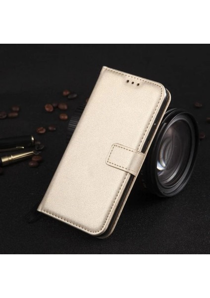 Huawei̇ Y6 2019 Kartlikli Cüzdan Kilif (Deluxe Wallet Case) Gold
