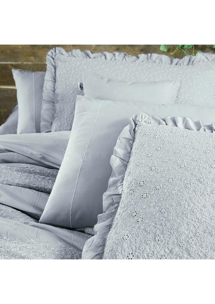 Girona Mavi Çift Kişilik %100 Pamuk Mood Comfort Nevresim Takımı