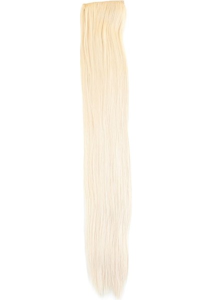 Kanekalon Fiber Sentetik Düz 8 Parça Saç Çıt Çıt / Platin /