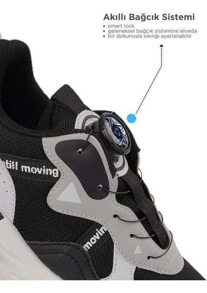 Cool Rex Siyah Akıllı Bağ Hafif Ortopedik Taban Erkek Çocuk Spor Ayakkabı fiyatları