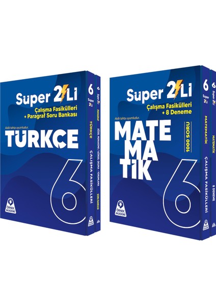 Örnek Akademi Yayınları 6. Sınıf Süper İkili Türkçe ve Matematik Seti 2 Kitap