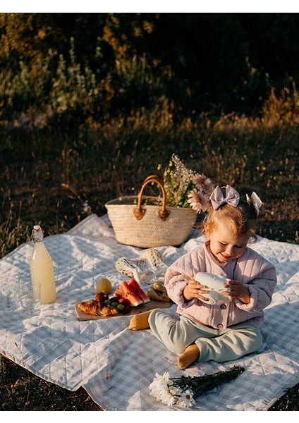 Piknik Matı -Bej Pötikare