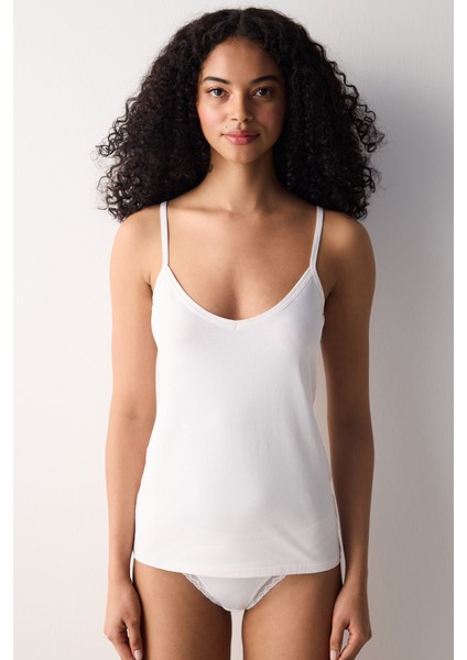 V Neck Cotton Beyaz Cami Atlet fiyatları