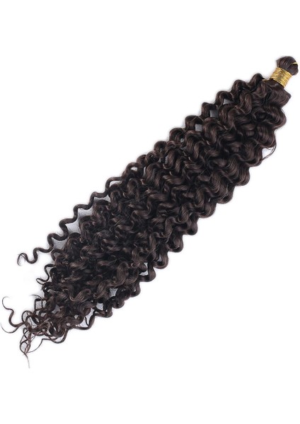 Afro Dalgalı Saç Kahverengi