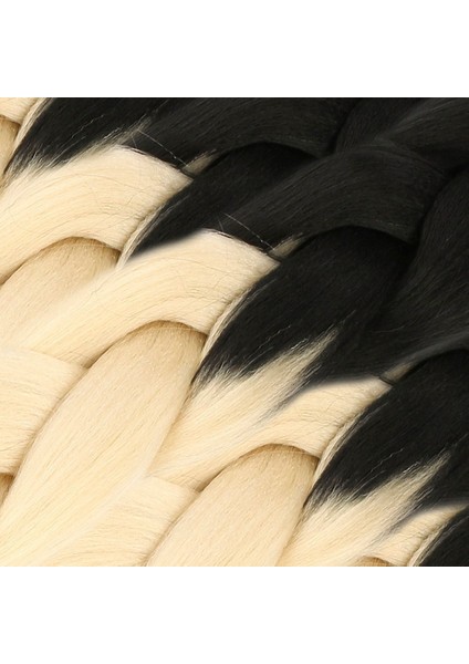 Afro Örgülük Sentetik Renk Geçişli Saç 100 Gr. Siyah Platin