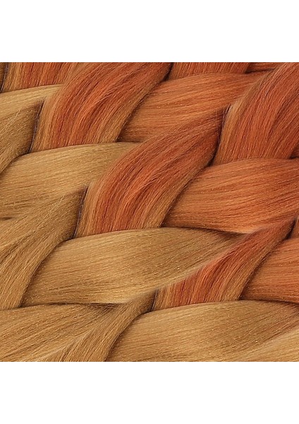 Afro Örgülük Sentetik Renk Geçişli Saç 100 Gr. Bakır Karamel