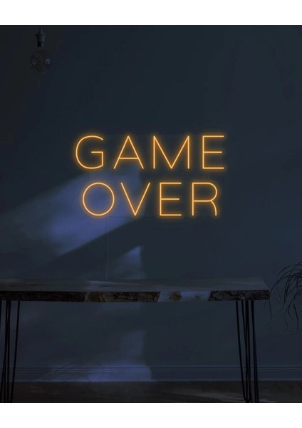 Game Over Yazılı Neon Tabela