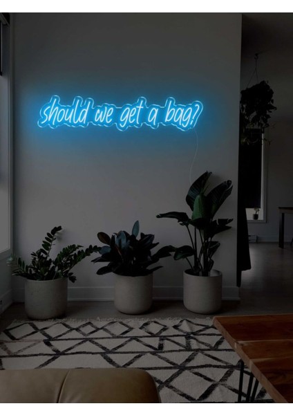 Should We Get A Bag? Yazılı Neon Tabela