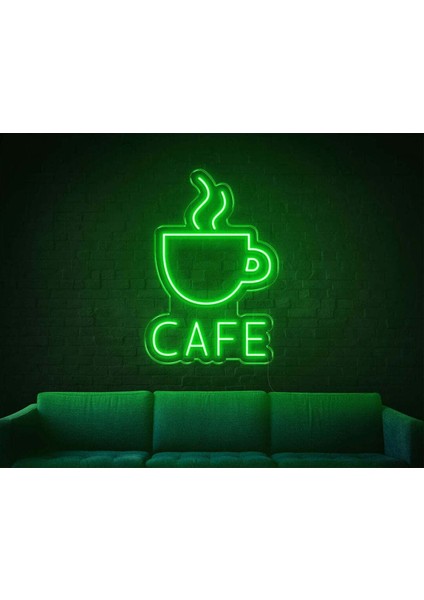 Cafe Yazılı ve Şekilli Neon Tabela