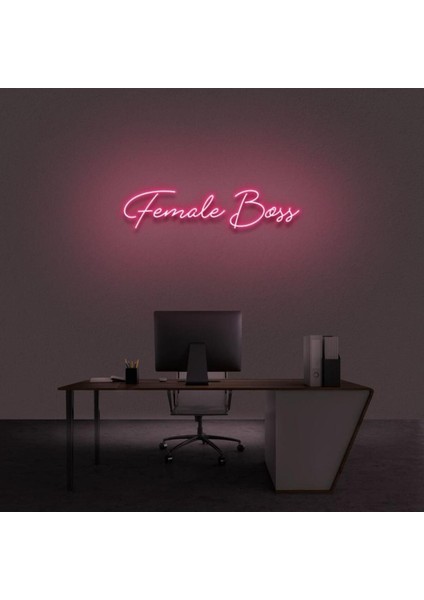 Female Boss Yazılı Neon Tabela