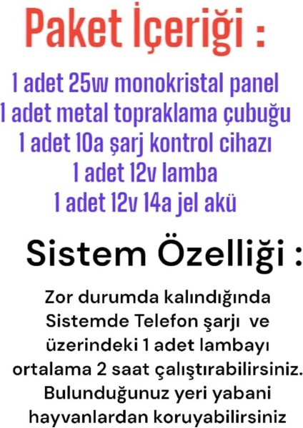 Güneş Panelli Çit Cihazı ( 14AH Akülü - 25W Panelli )