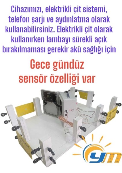 Güneş Panelli Çit Sistemi Paket ( Yabani Havyan Kovucu Sistemi )