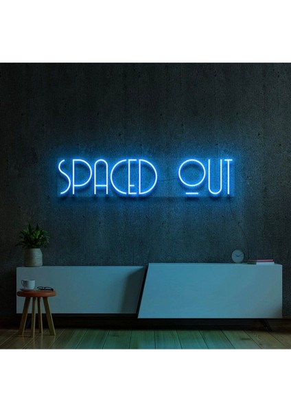 Spaced Out Yazılı Neon Tabela