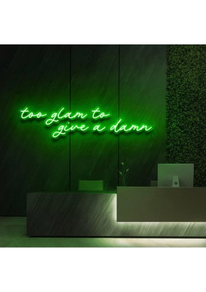 Too Glam To Give A Damn Yazılı Neon Tabela