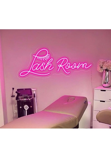 Lash Room Yazılı ve Şekilli Neon Tabela