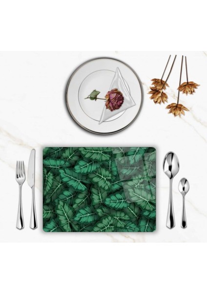 Özel Tasarım Cam Baskılı Yapraklar Supla Tekli