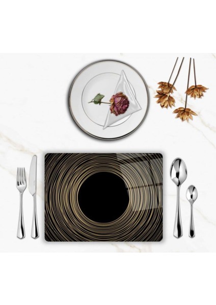 Özel Tasarım Cam Baskılı Gold Halkalarsupla Tekli