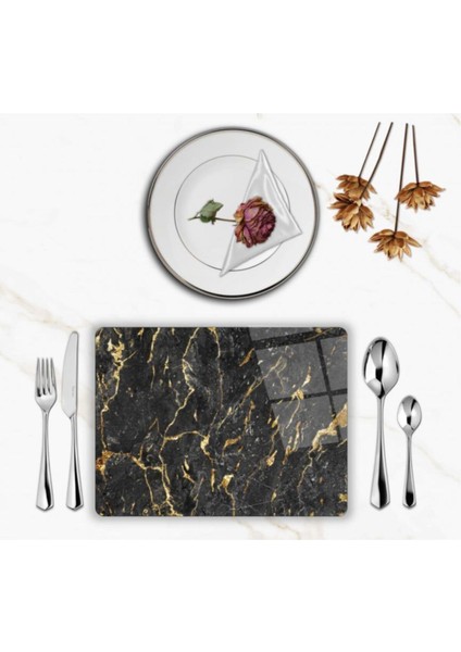 Özel Tasarım Cam Baskılı Mermer Desenli Cam Supla Tekli