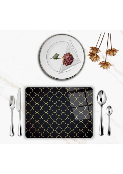 Özel Tasarım Cam Baskılı Gold Desenler Supla Tekli