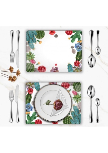 Özel Tasarım Cam Baskılı Renkli Kaktüsler Supla Tekli fiyatları