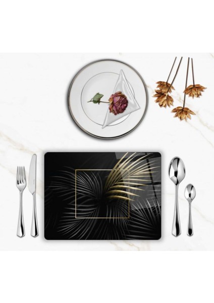 Özel Tasarım Cam Baskılı Gold Yapraklar Supla Tekli